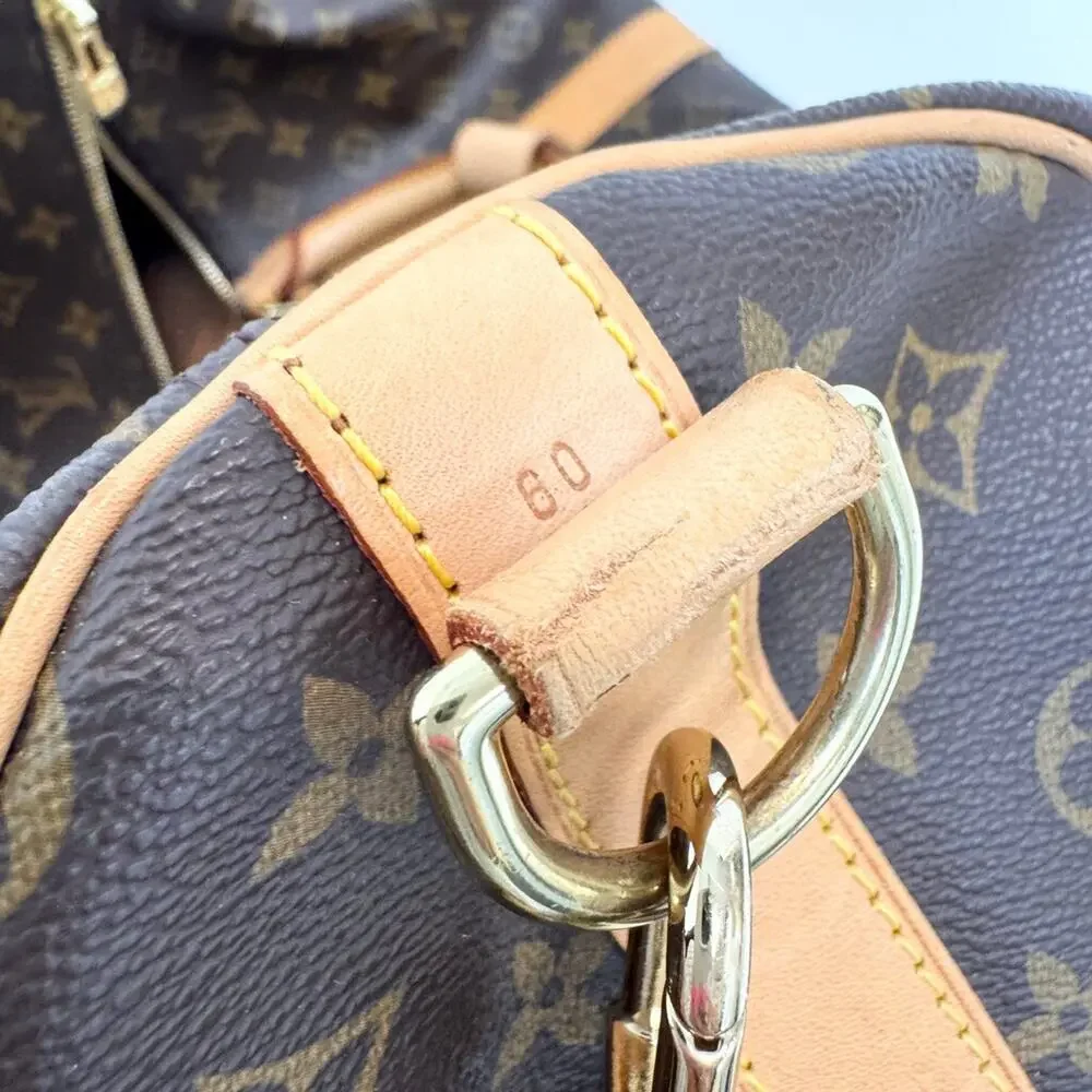 Louis Vuitton Monogram Canvas Keepall Bandouliere 60 Large Travel Duffle Bag LV